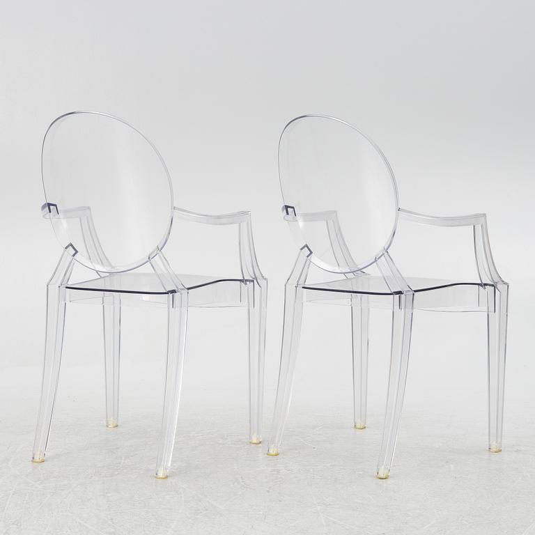 Philippe Starck, a pair of "Louis Ghost" armchairs, Kartell.