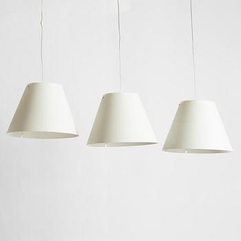 Taklampor, 3 st, "Costanza", Luceplan.