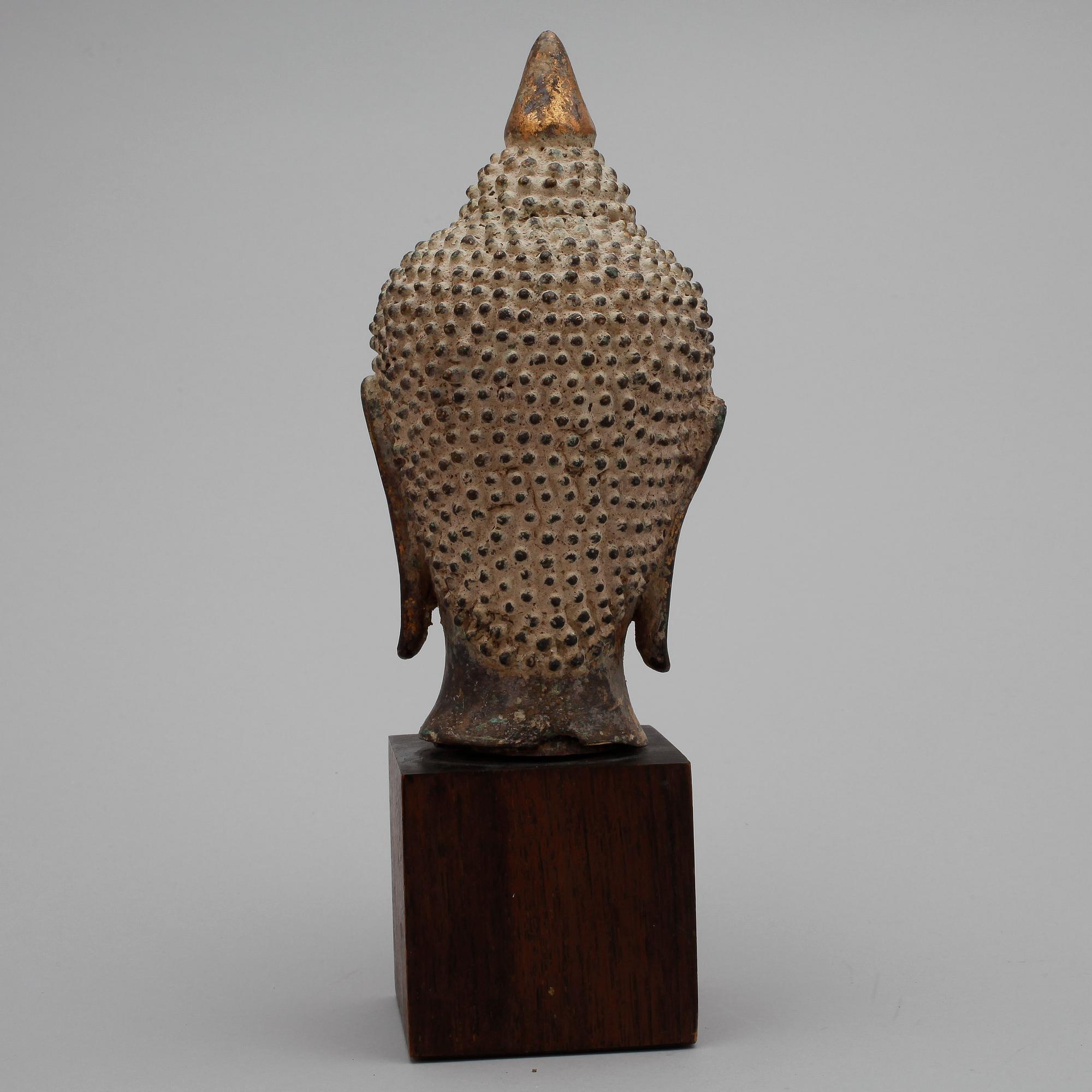 BUDDHAHUVUD, brons, sydostasien.