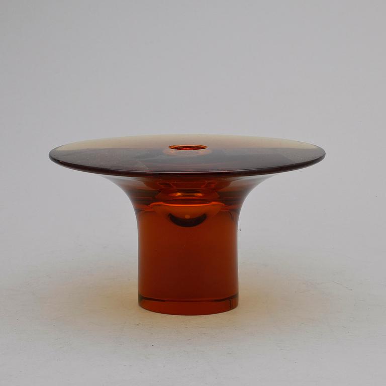 LJUSSTAKE, glas, "Ambra" signerad Nanny Still, Riihimäen Lasi.