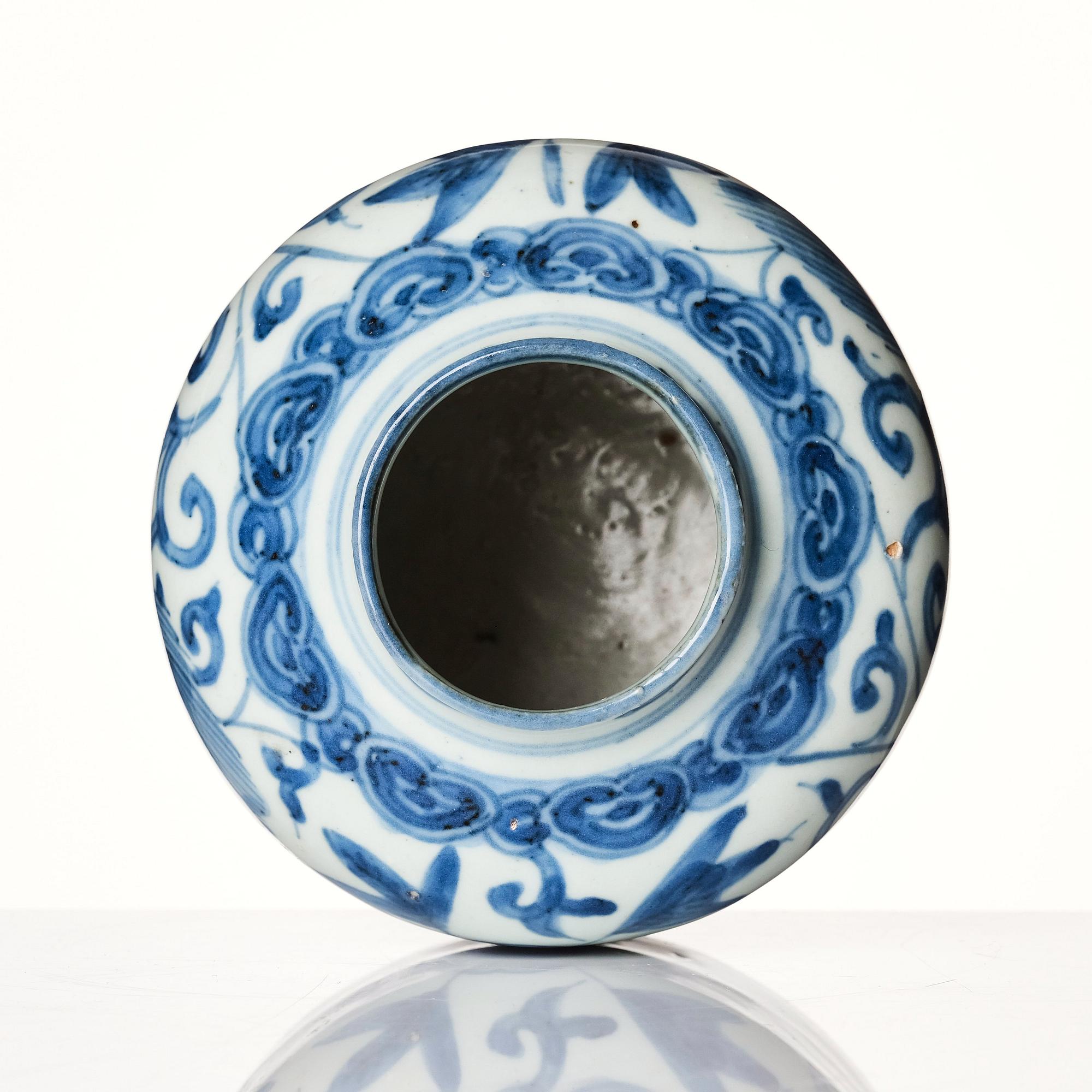 A blue and white jar, Ming dynasty (1368-1644).