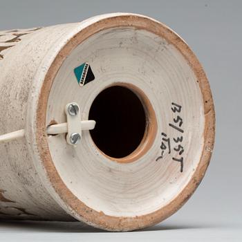 BORDSLAMPA, keramik, Bitossi, Bergboms, 1900-talets andra hälft.