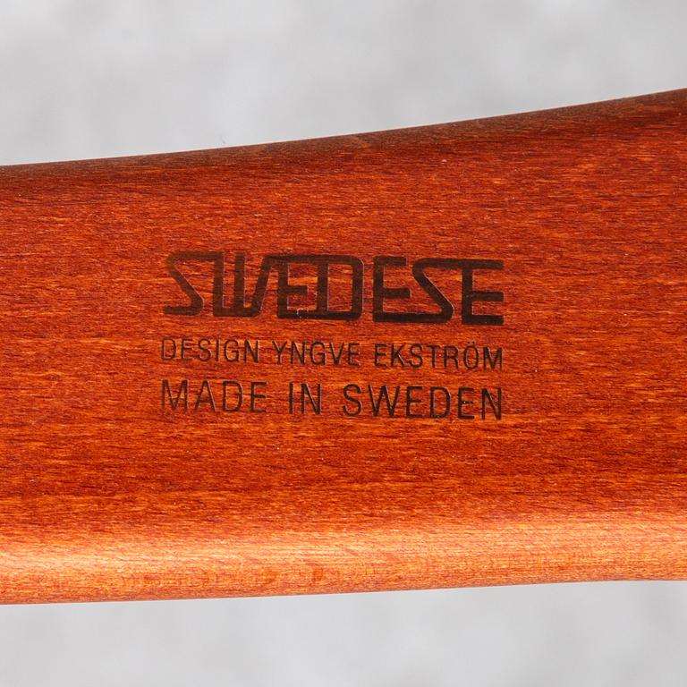 YNGVE EKSTRÖM, fåtölj med fotpall, "Lamino", Swedese.