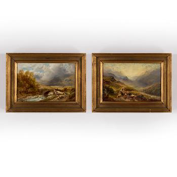 ROBERT WATSON, two paintings, oil on canvas, signed R Watson and dated 1894.