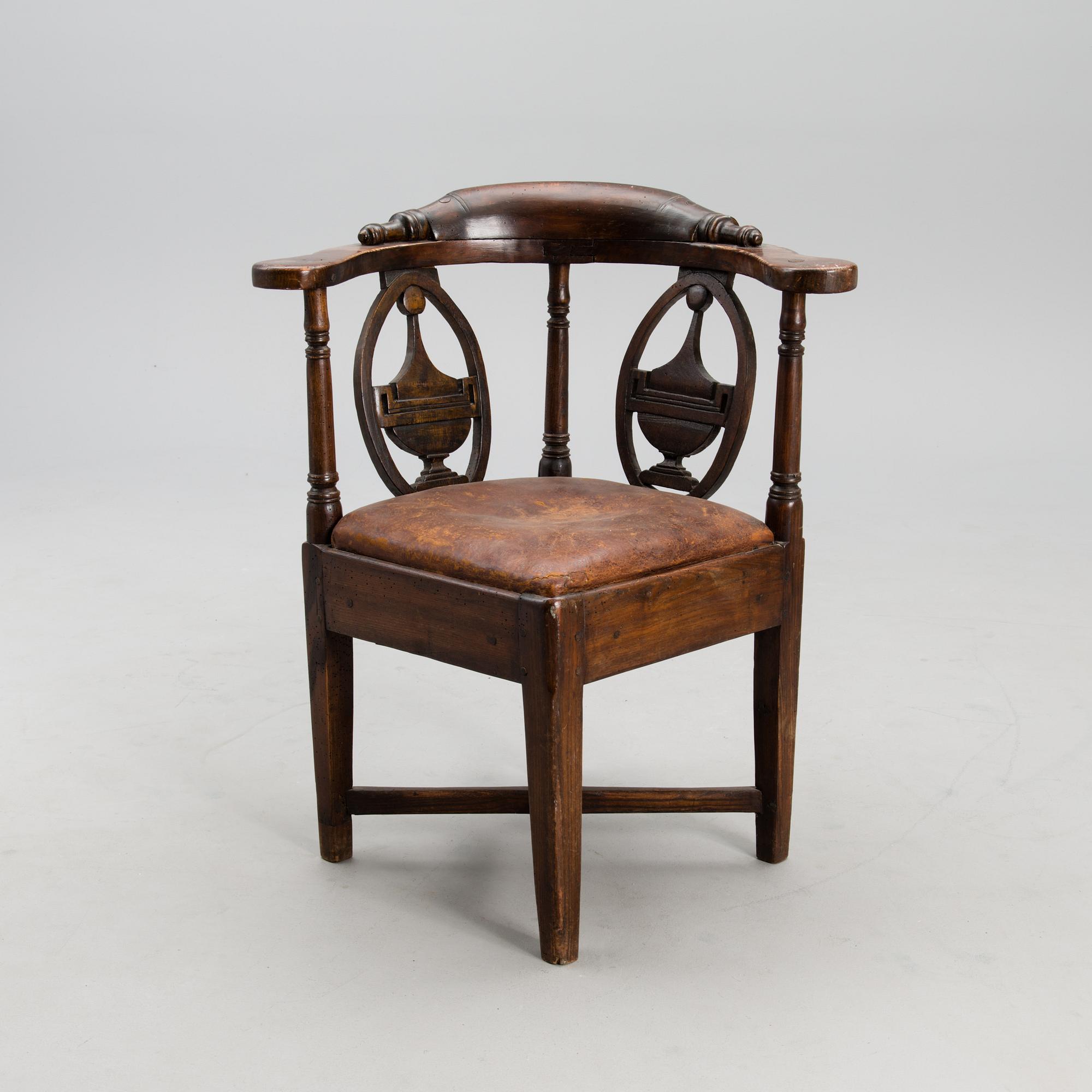 A 18th century corner chair.