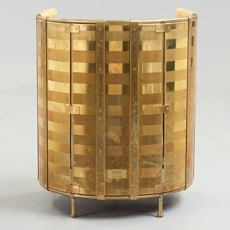 Mats Theselius, A Mats Theselius 'El Dorado' brass, birch and leather armchair, Källemo, Sweden post 2002.