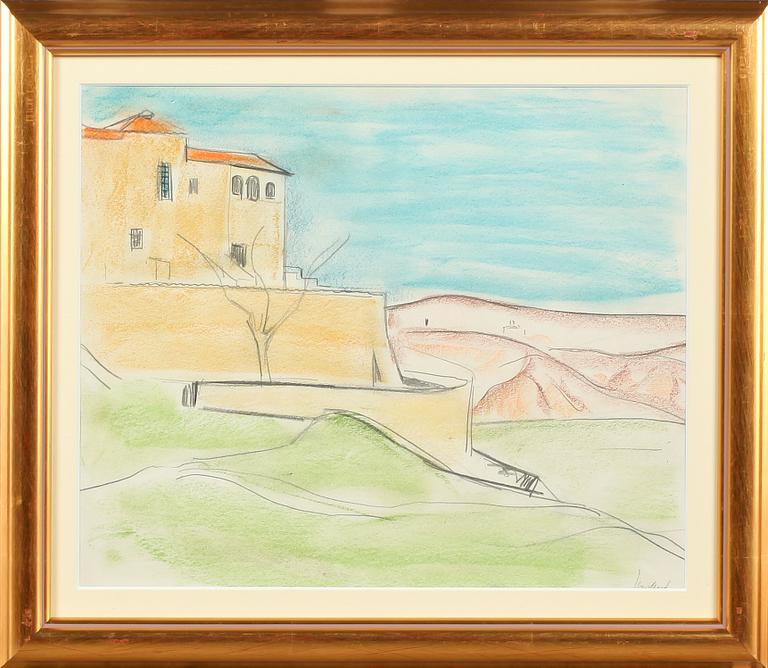 JOHN JON-AND, pastell, signerad.