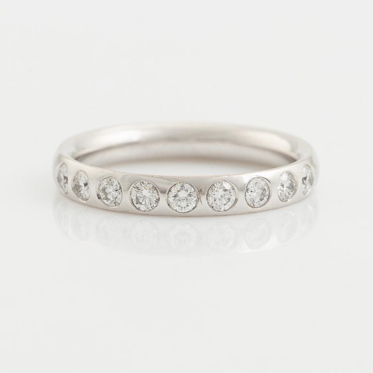 Georg Jensen alliance ring 18K white gold round brilliant-cut diamonds "Magic".