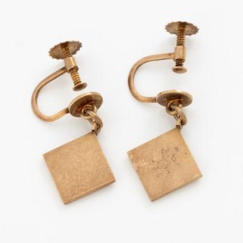 Wiwen Nilsson, A pair of earrings, 18K gold, geometric shape.