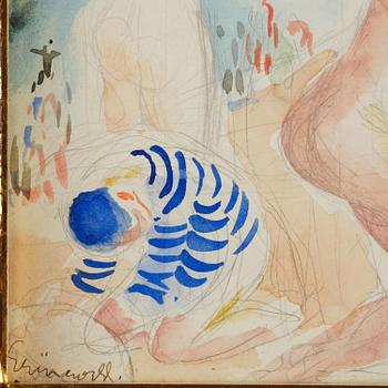 Isaac Grünewald, Beach scene.