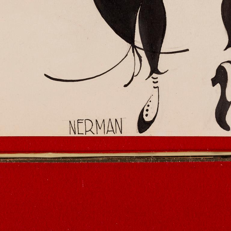 EINAR NERMAN, ink drawing, signed.