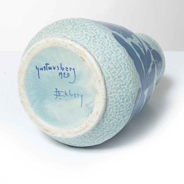Josef Ekberg, a creamware vase, Gustavsberg 1920.