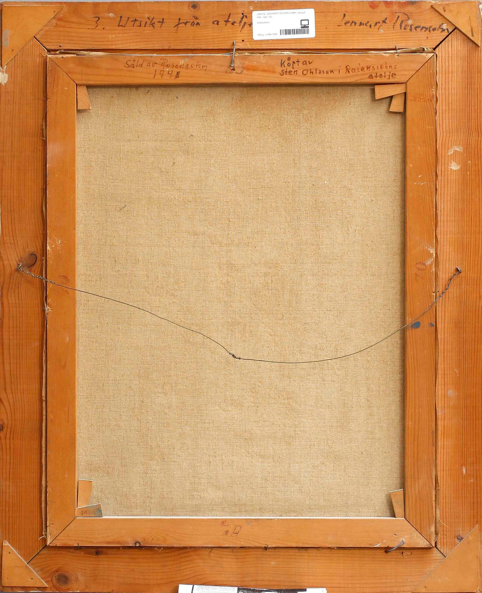 LENNART ROSENSOHN, olja på duk, sign.