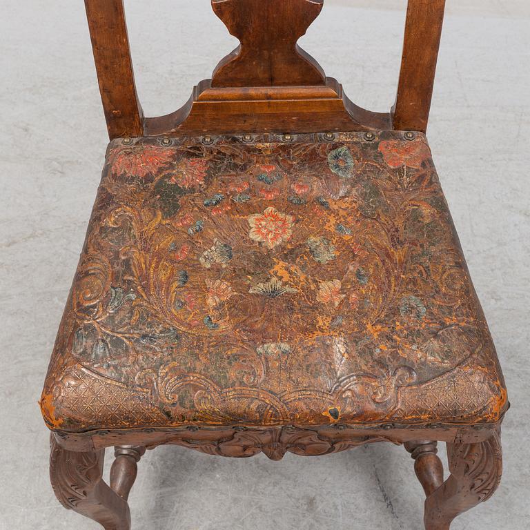 A northern european chair, Louis XV, second half of the 18th century.