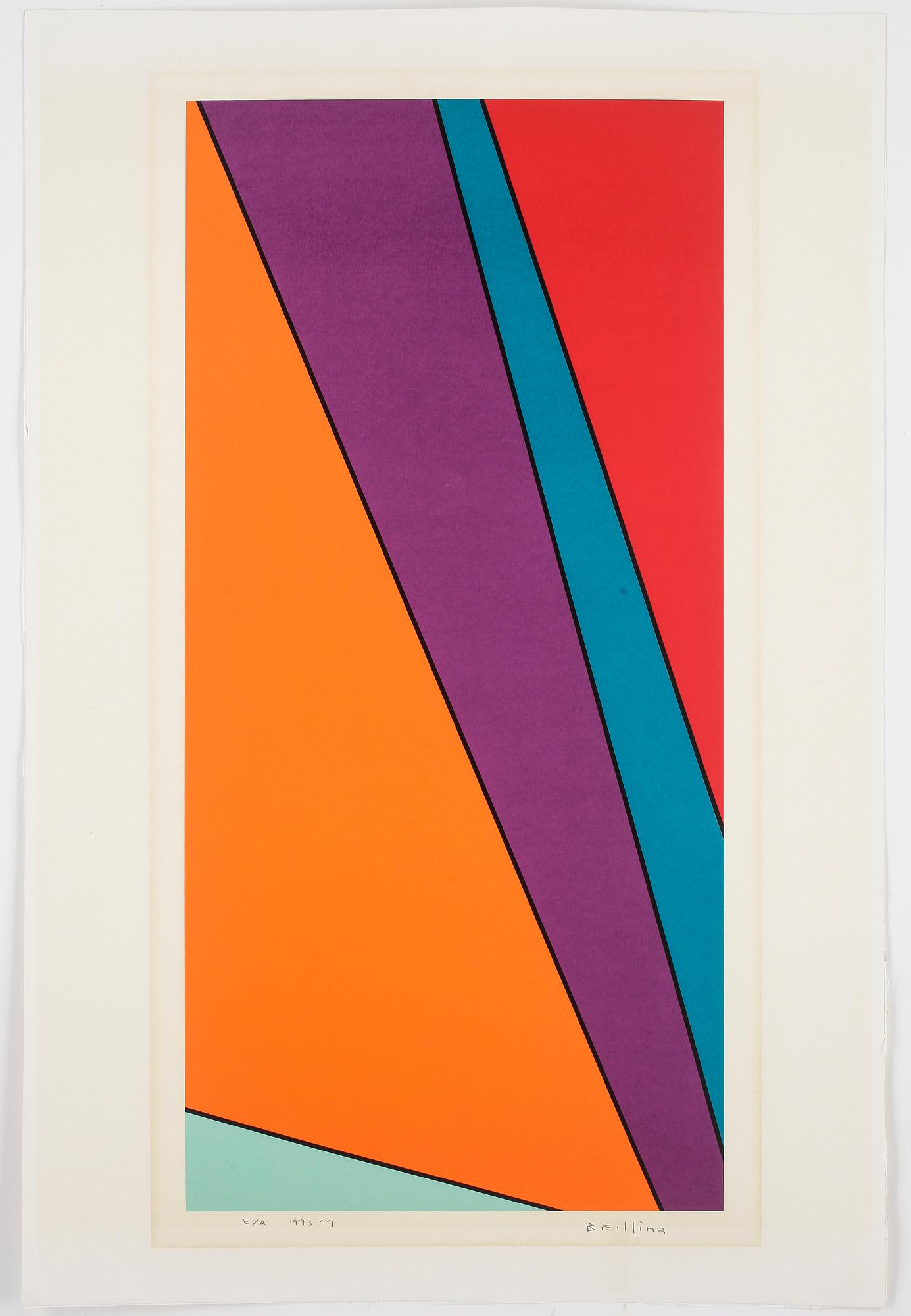 OLLE BAERTLING. Screentryck i färg. Sign o dat 1973-74. Numrerad E/A. Betitlad a tergo.