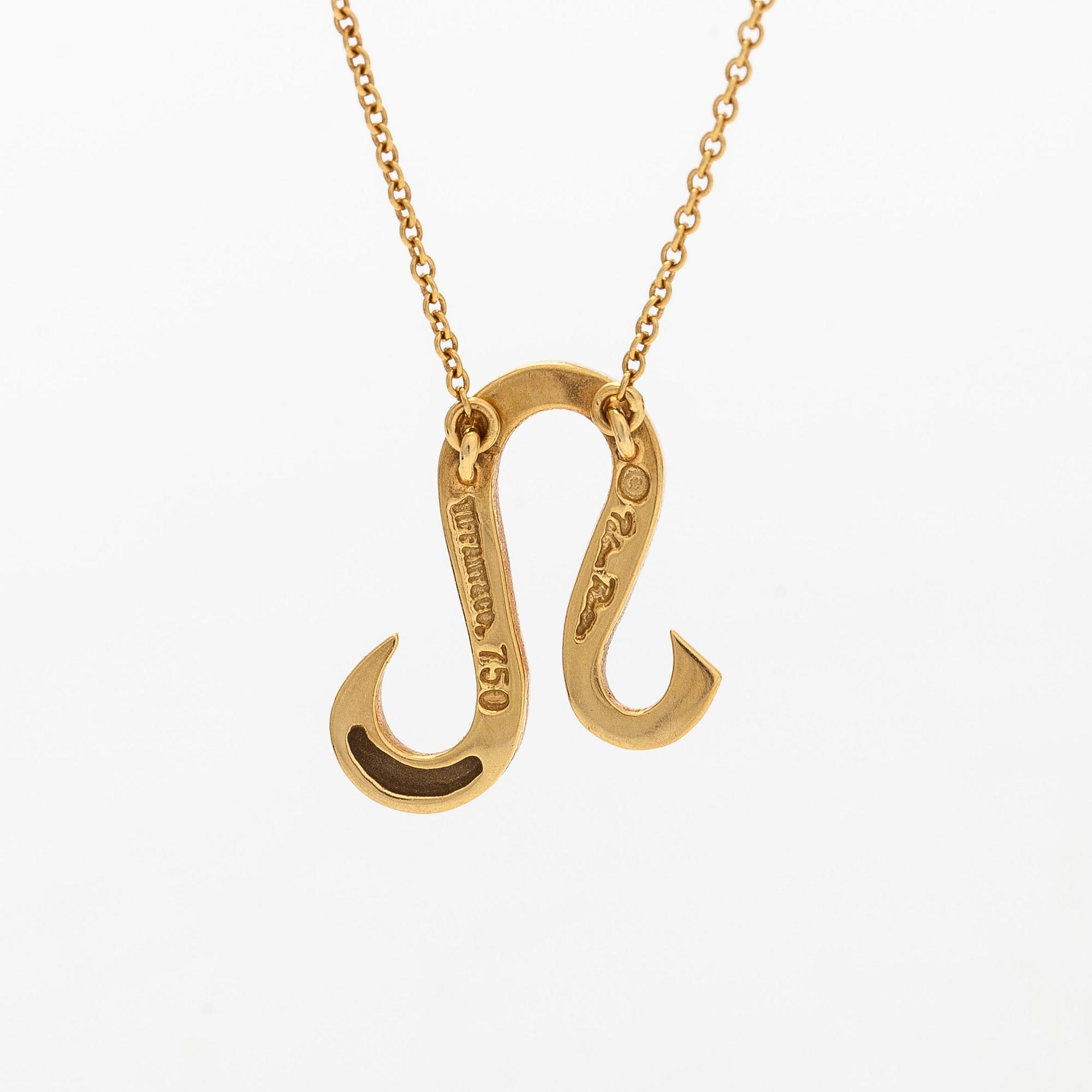 Tiffany & Co, Paloma Picasso, halsband, "Zodiac Leo", 18K guld.
