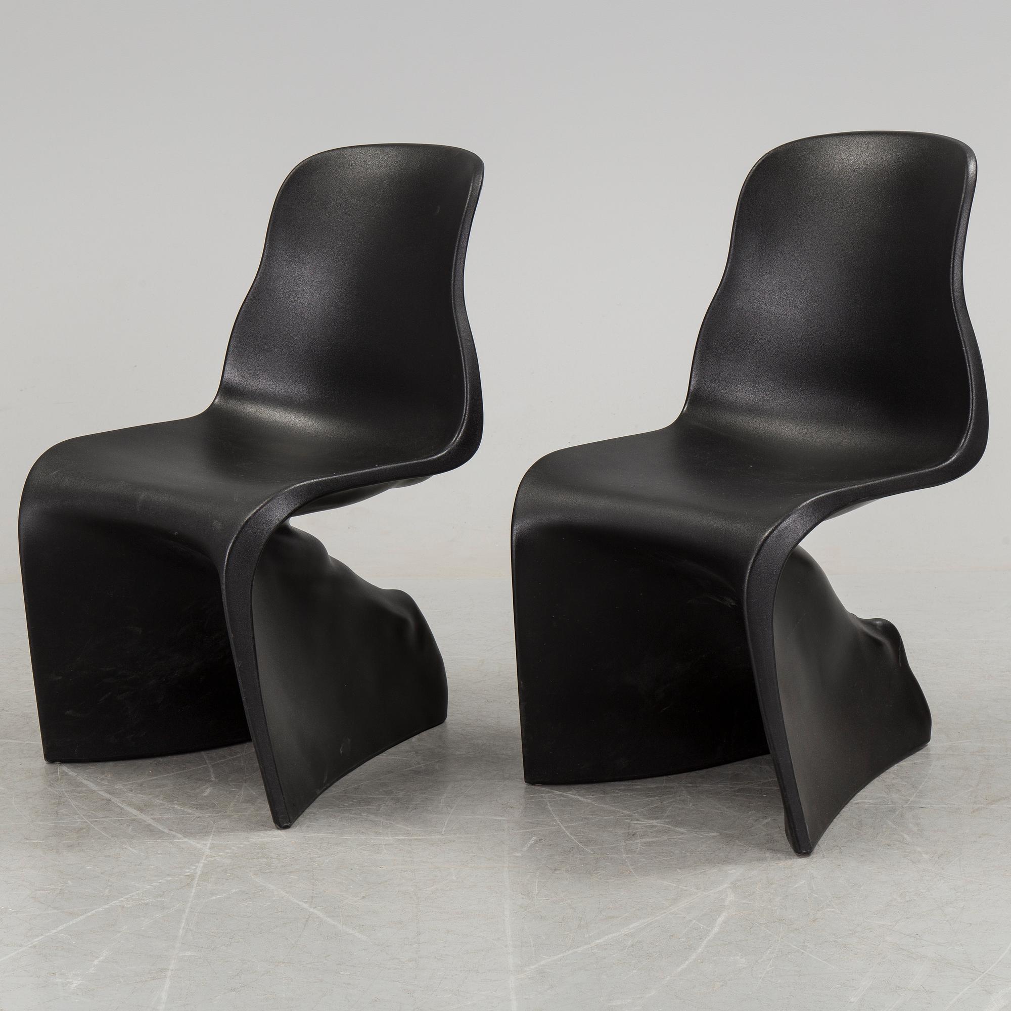 him and her chair 黒2脚セット Fabio Novembre① Him & Her Matte