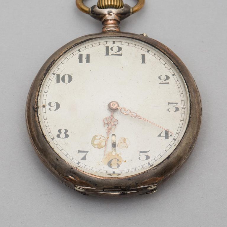 FICKUR, 2 st. Silver resp. 14k guld.
