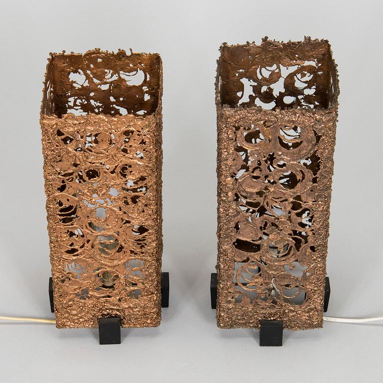 Tukiainen Aimo Ossi Kalevi, table lamps, 2 pcs Oy Moonlight Ltd 1970s.