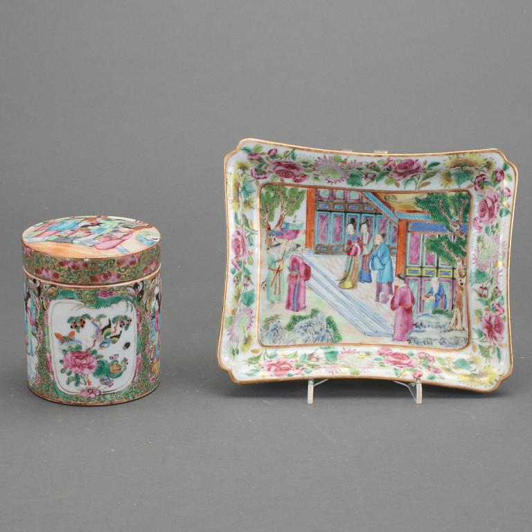 FAT samt TEDOSA, porslin, Kanton, Kina, 1800-tal.