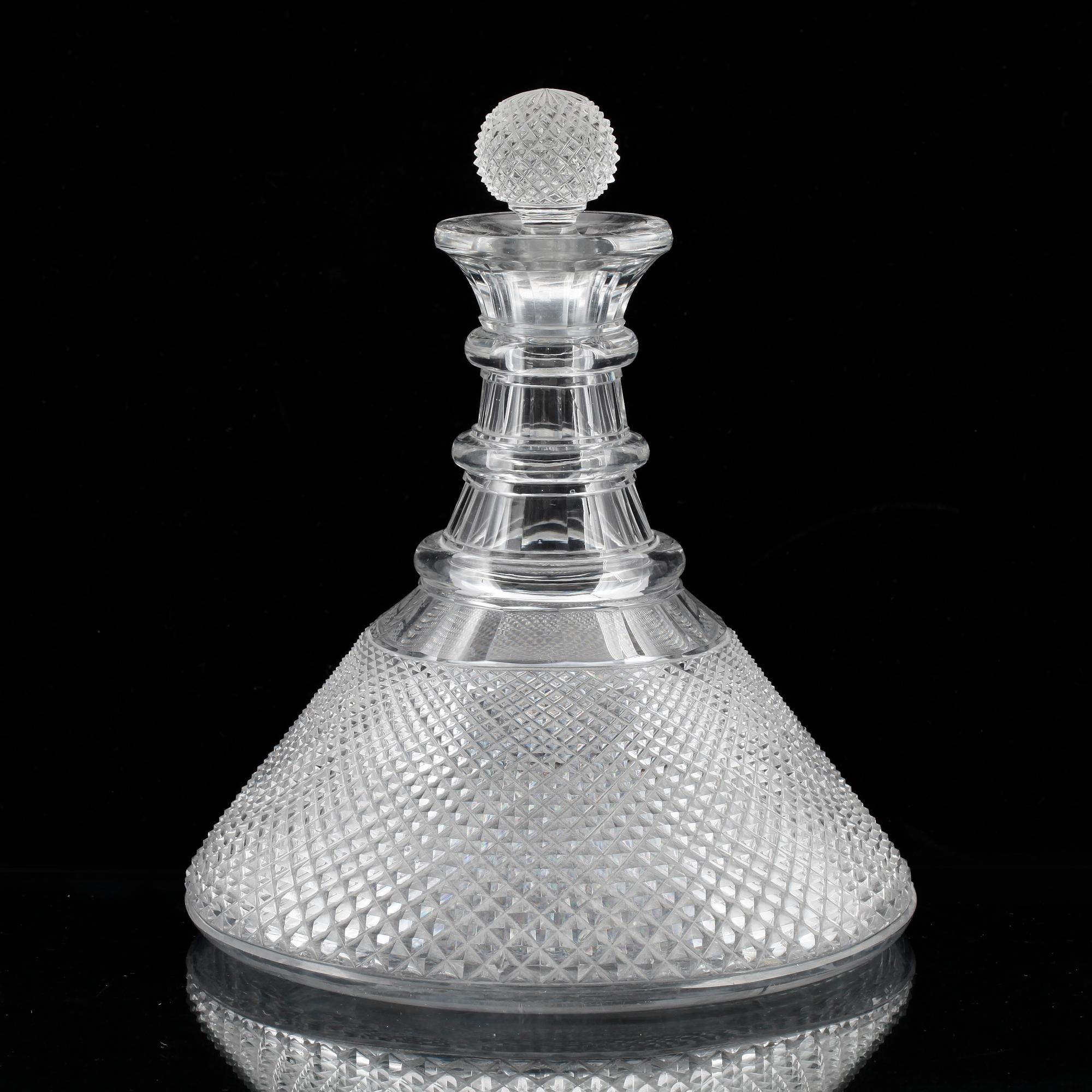 SKEPPSDEKANTER/KARAFF, glas, tidigt 1900-tal.