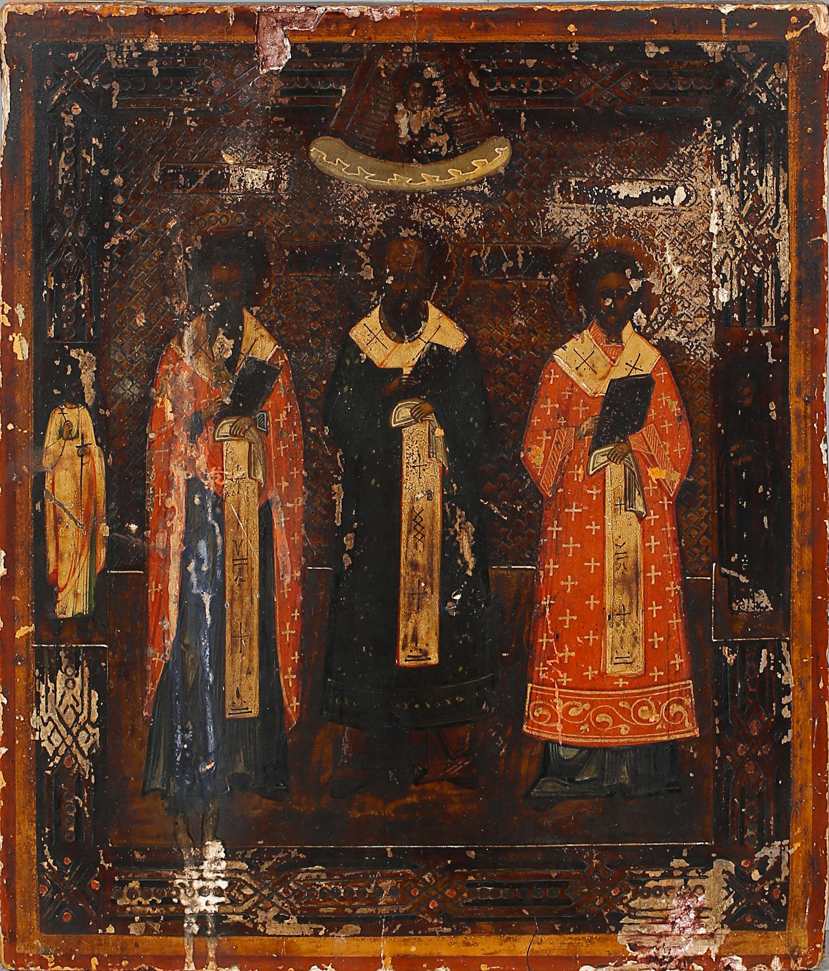 IKON, tempera på pannå, möjligen Ryssland, 1800/1900-tal.