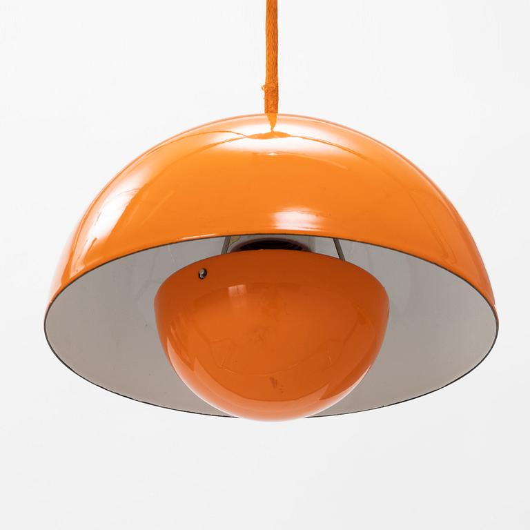 A pair of 'Flowerpot' pendant lamps by Verner Panton.