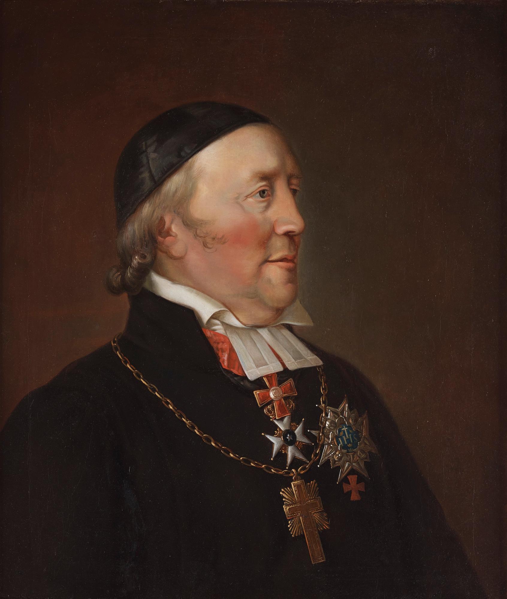 Per Krafft d.y., ”Ärkebiskop Carl von Rosenstein” (1766-1836).