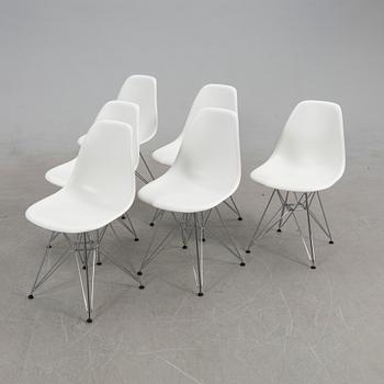 Charles & Ray Eames, chairs, 6 pcs, "Plastic chair DSR", Vitra, 2016.