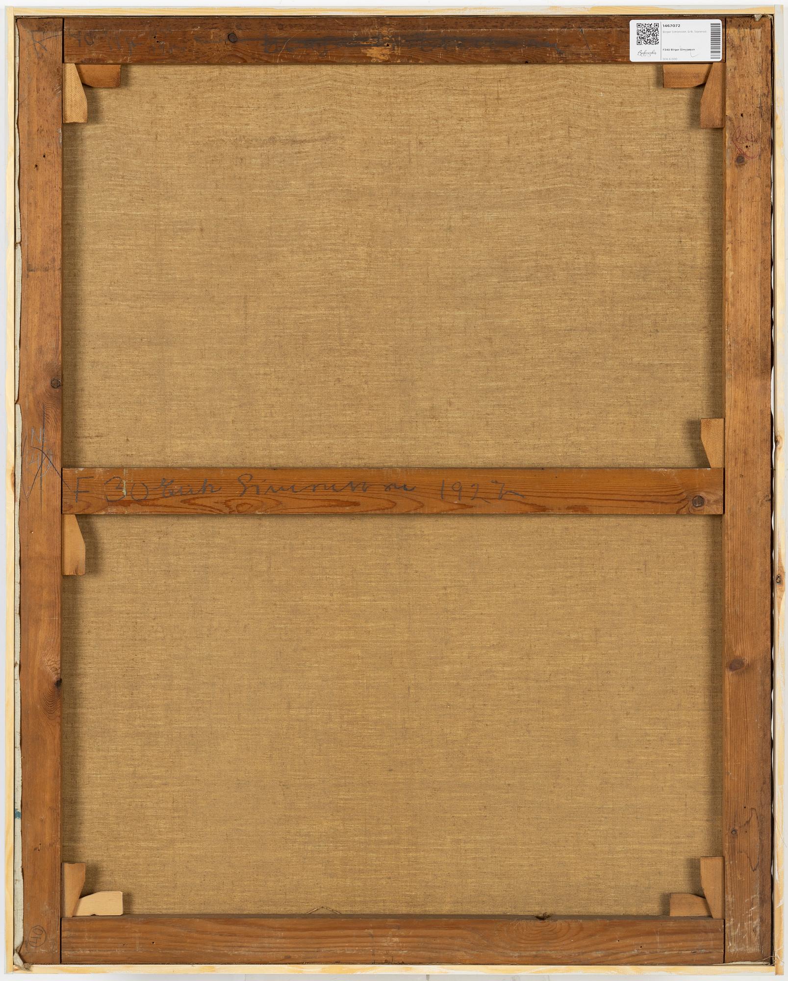 Birger Simonsson, oil on canvas, signed.