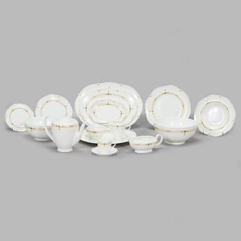 Paloma Picasso, ruoka-astiasto, 54 osaa, luuposliinia, "Montserrat", Villeroy & Boch.