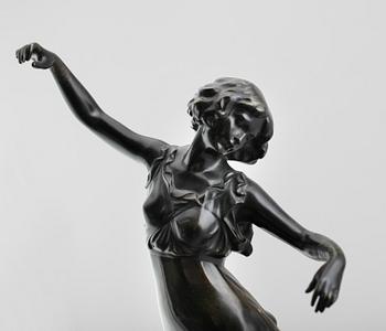 KARL PERL, skulptur, brons, signerad.