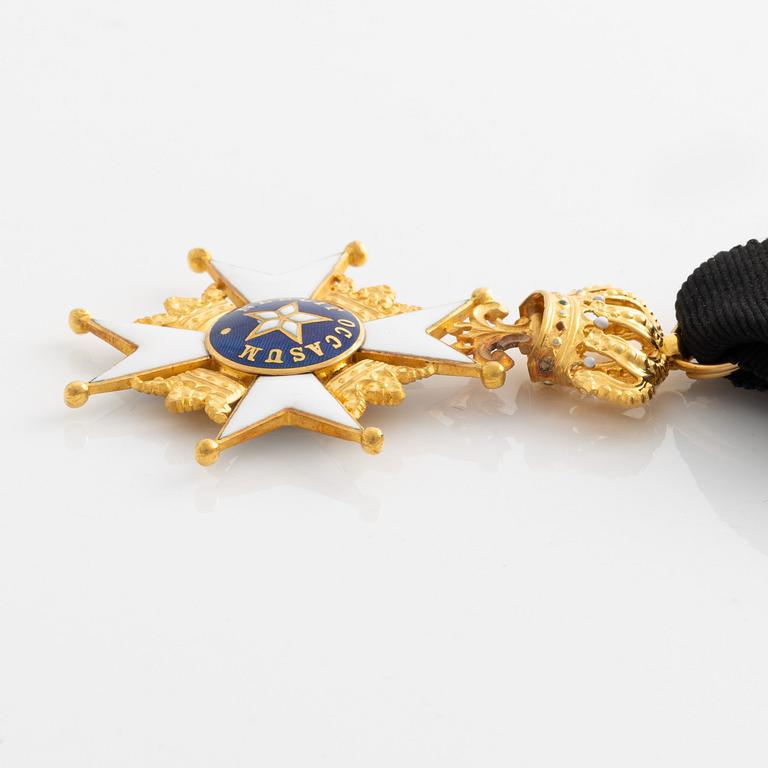 Royal Order of the North Star. 18K gold and enamel,