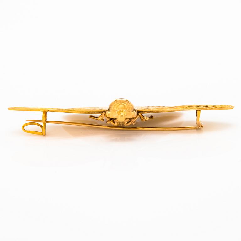 GUIRAUD BROSCH, 18K guld. Nimes, sent 1800-tal.