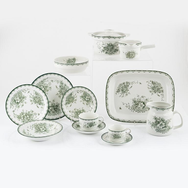 An 99-piece creamware dinner service, "Grön Anna", Rörstrand, Sweden, 1950's-1970's.