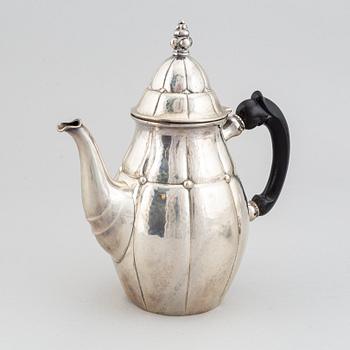 A three piece silver coffee set, mark of Carl M. Cohr, Frederica, Denmark 1927.