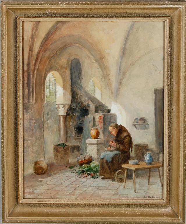 FRANS WILHELM ODELMARK, akvarell, sign.