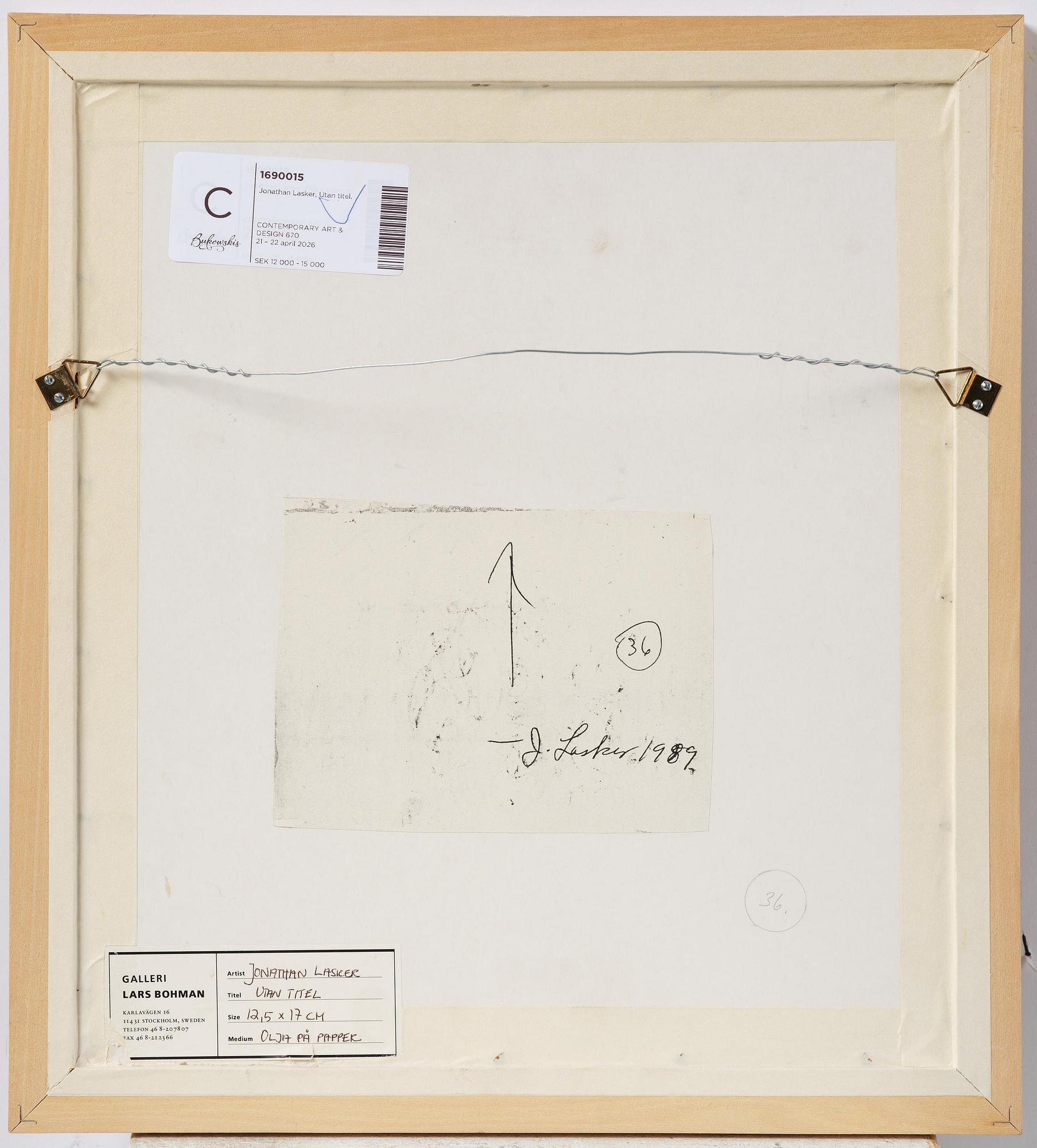 Jonathan Lasker, Utan titel.