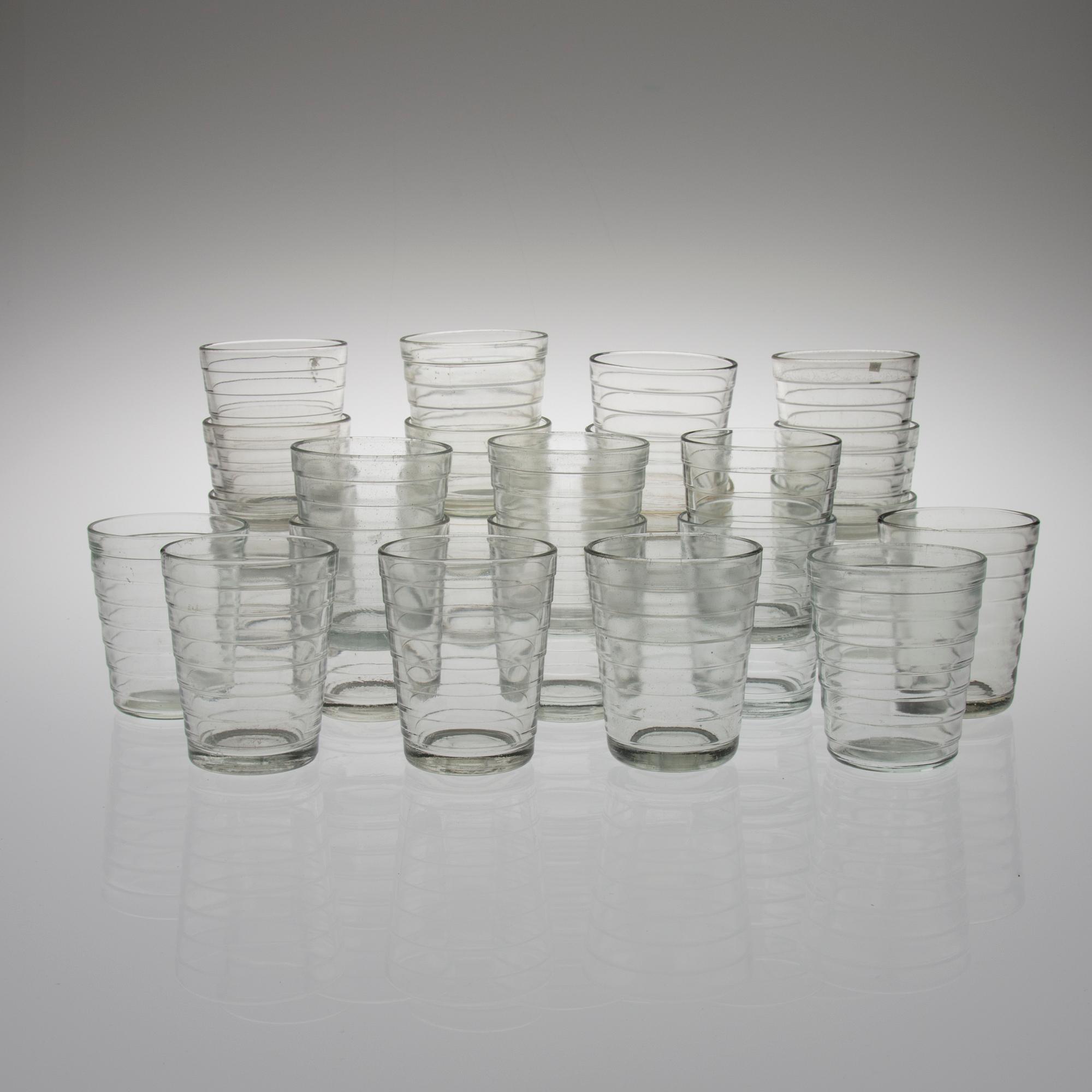 AINO AALTO, dricksglas, 24 st, Karhula-Iittala, 1900-talets mitt.