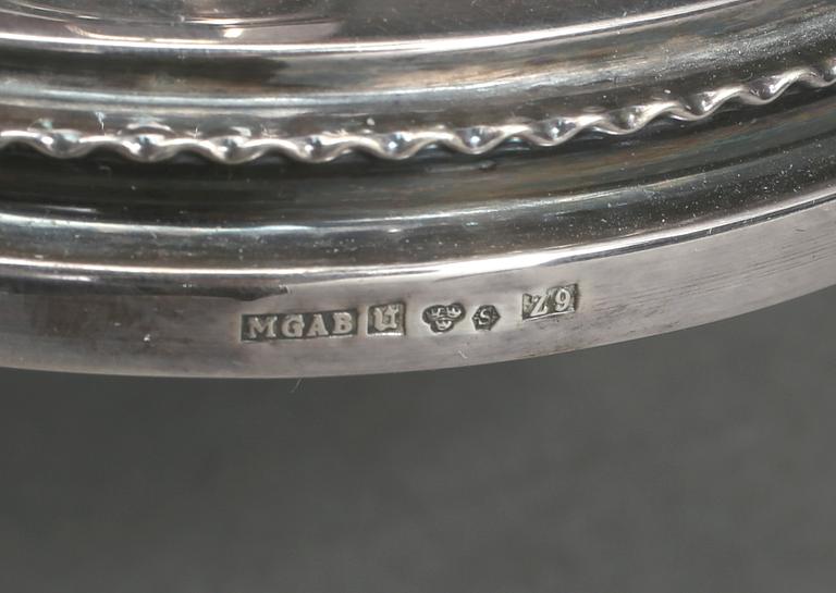 LJUSSTAKAR, ett par, silver, MGAB, Uppsala, 1974.