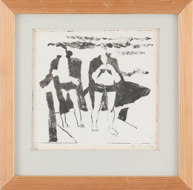 RAGNAR SANDBERG, grafiskt blad, monogramsignerad, numrerad 1/6 och daterad -70.