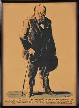 Feliks Topolski · FELIKS TOPOLSKI, efter, färglitografi, Penguin Print.