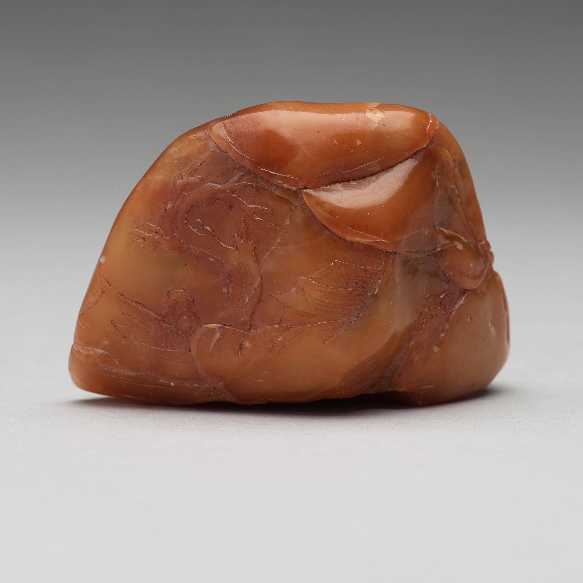 A sculptured agathe boulder, presumably early 20th Century.
