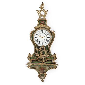 98. A French Louis XV bracket clock, first half 18th century, marked "Julien Le Roy A PARIS".