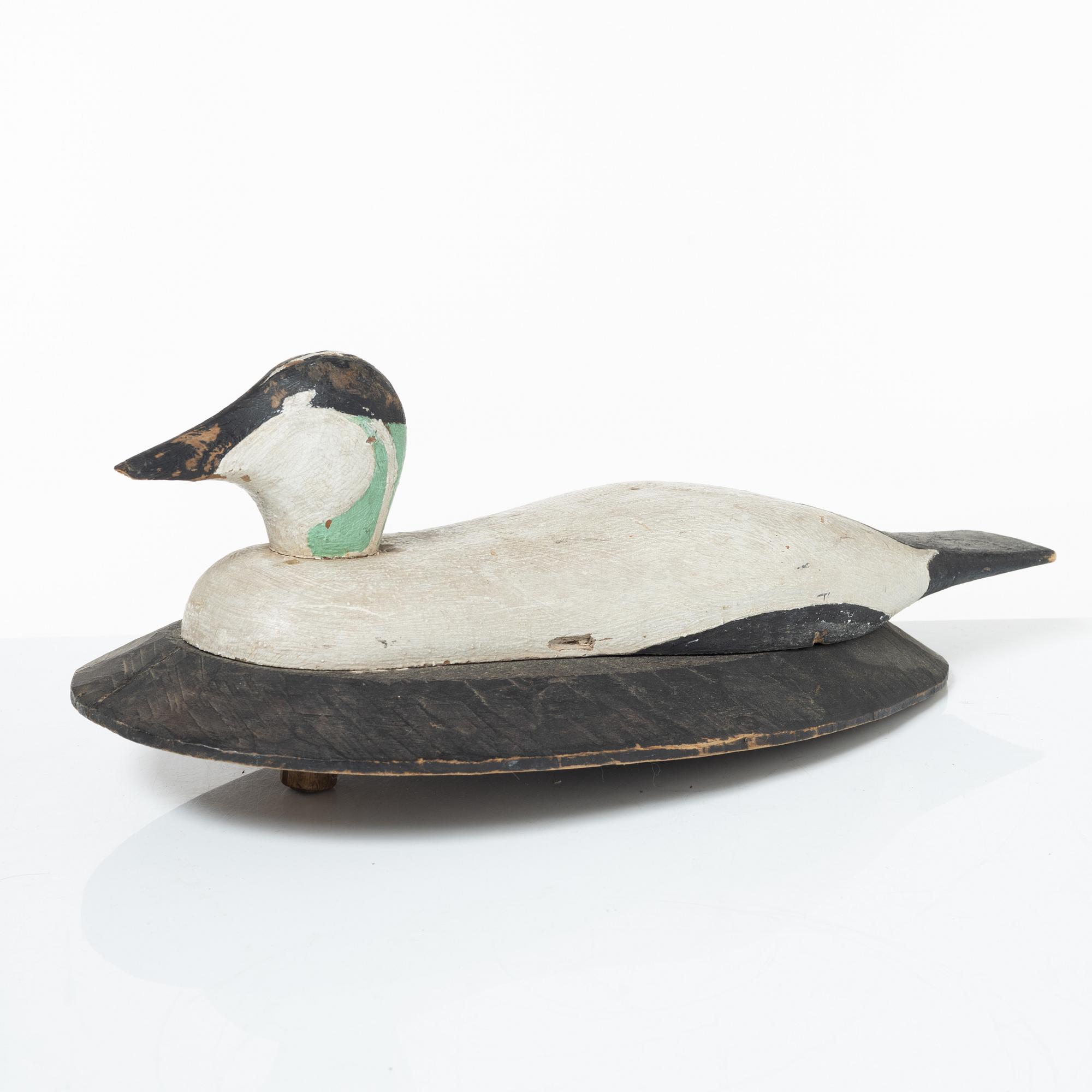 Two carved and painted duch decoys, circa 1900.