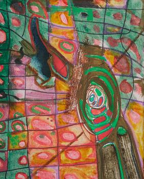 Friedensreich Hundertwasser, "Spirale und Karos",.