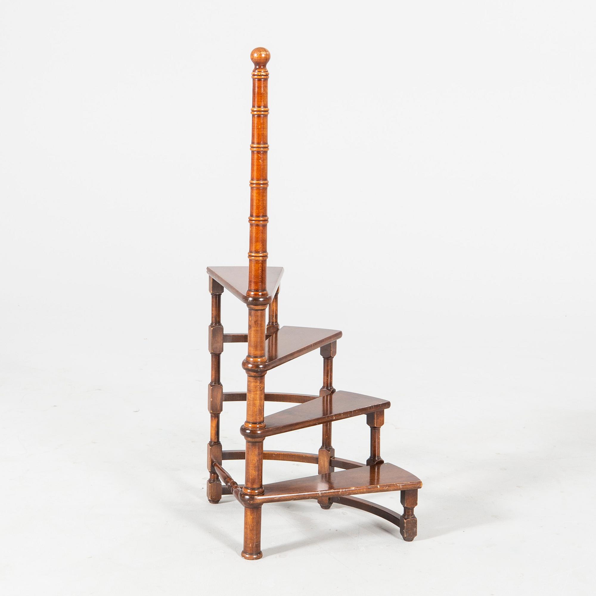 A late 20th century library ladder.