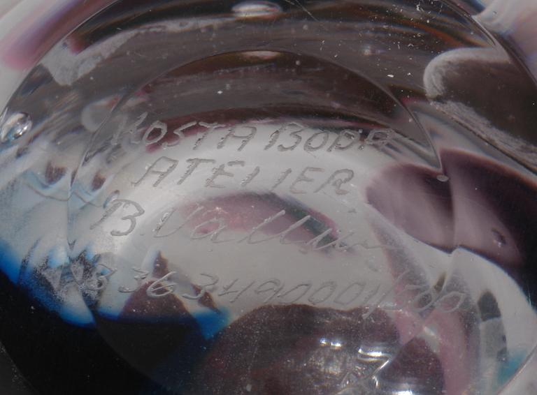 VAS, glas, Bertil Vallien, kosta Boda, sign o numr 1/500.