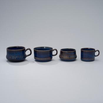 KAFFE- OCH TESERVIS, 26 delar, "Kosmos", formgiven 1966 av Berit Ternell för Upsala-Ekeby Gefle.