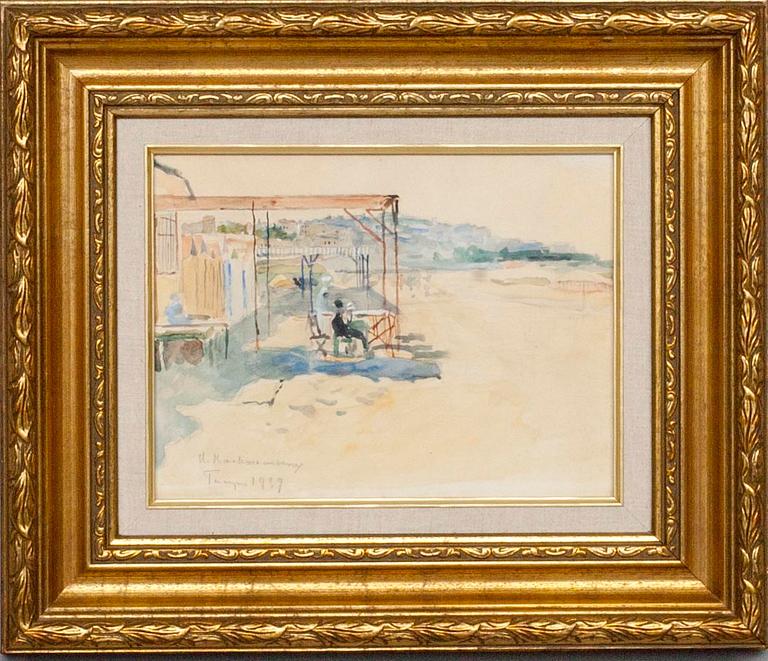 HUGO BACKMANSSON, akvarell, signerad och daterad Tanger 1939.